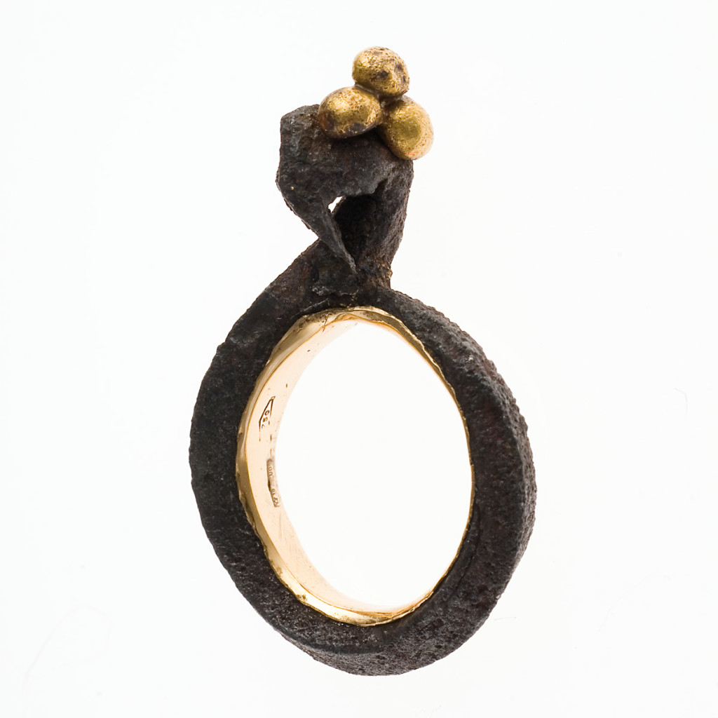 Stefano Zanini ring made of iron and gold
