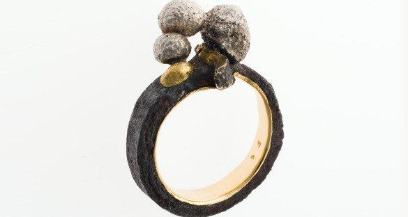 Stefano Zanini ring made of iron gold and silver